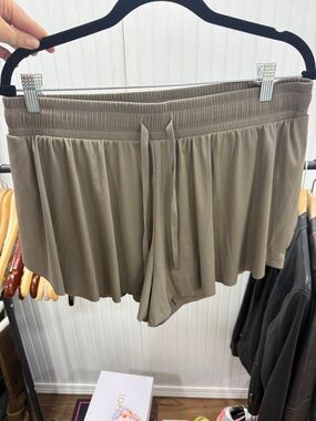 JoyLab Taupe Elastic Drawstring Athletic Shorts